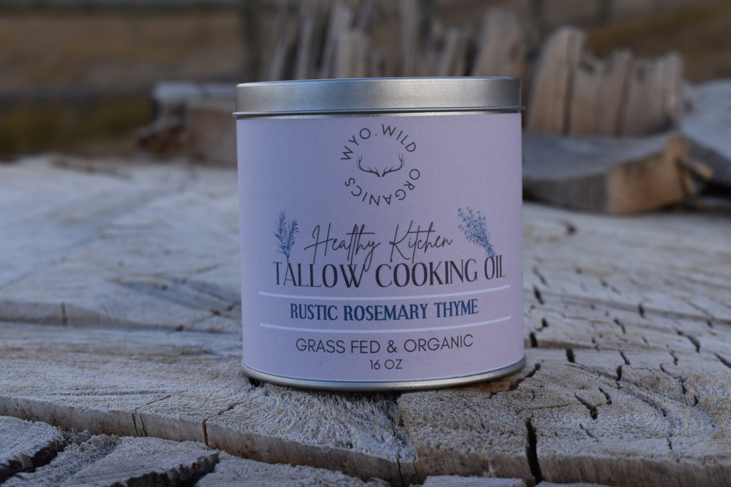 Rustic Rosemary Thyme Tallow Cooking Oil